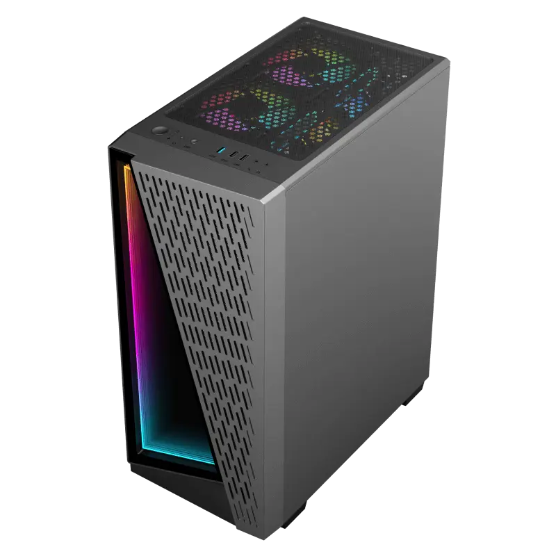 Gamemax PRISM BK Midi-Tower Negru