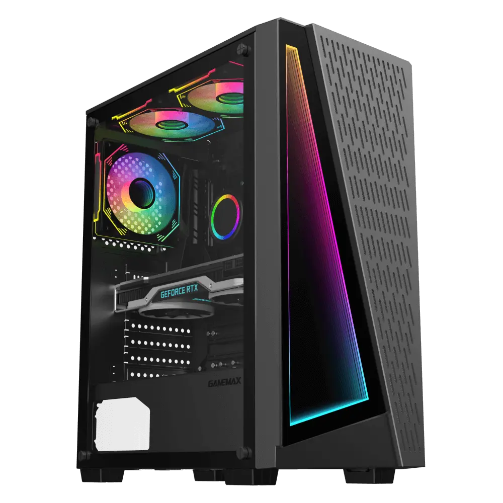 Gamemax PRISM BK Midi-Tower Negru