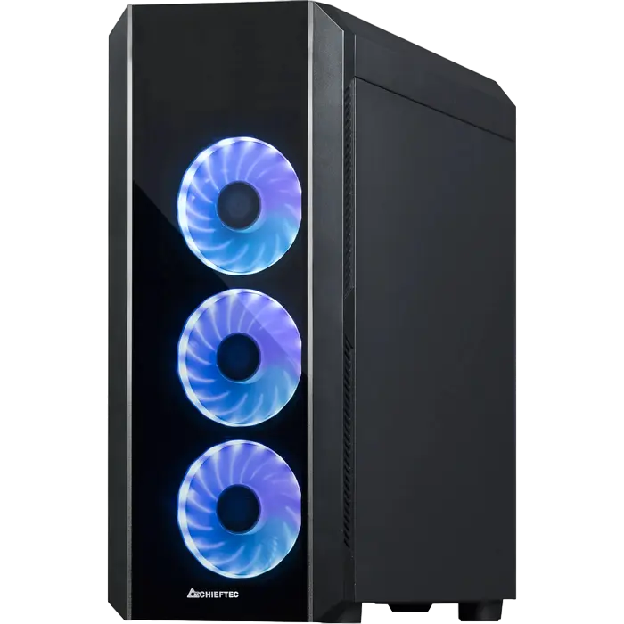 Chieftec GL-03B-OP Midi-Tower Negru