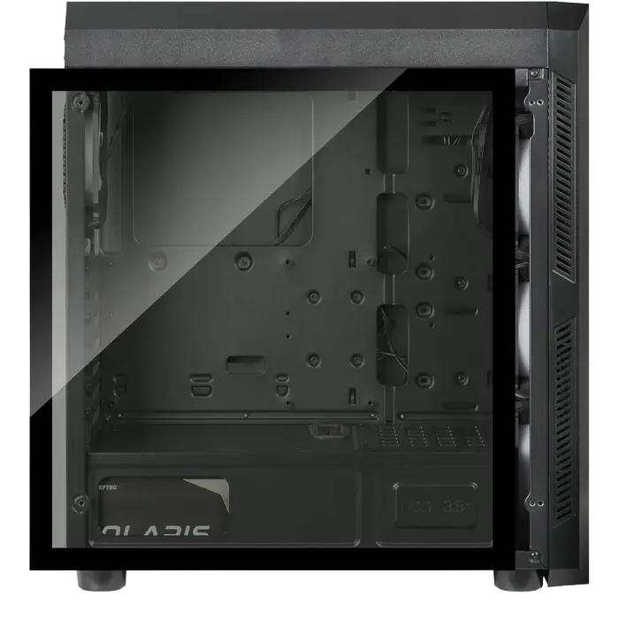 Chieftec GL-03B-OP Midi-Tower Negru