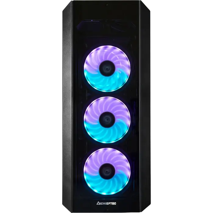 Chieftec GL-03B-OP Midi-Tower Negru