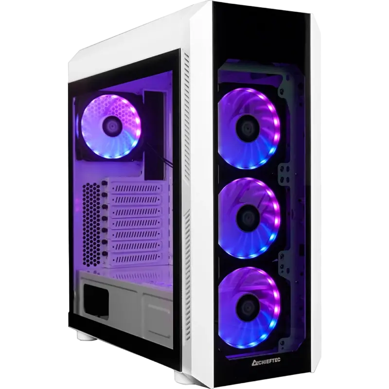 Chieftec GL-03W-OP Midi-Tower Alb