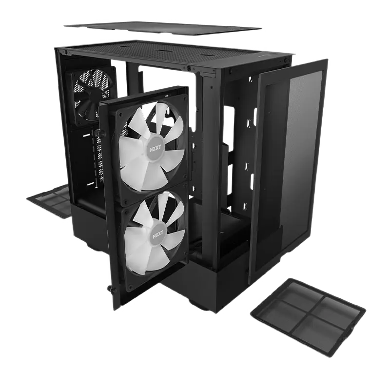 NZXT H5 Flow RGB Midi-Tower Negru