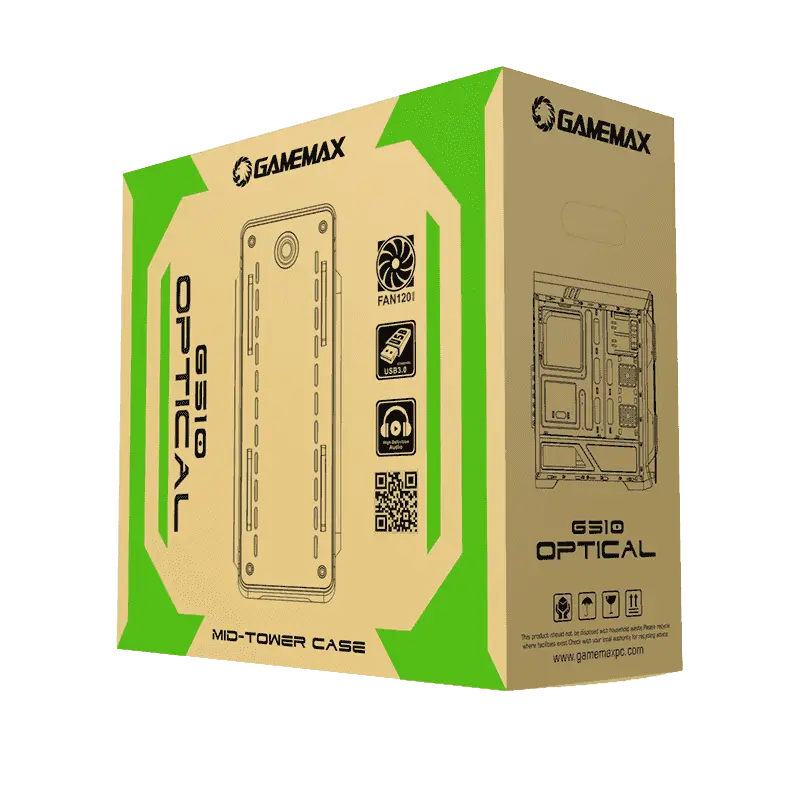 Gamemax OPTICAL G510 BK Midi-Tower Negru