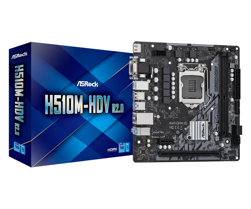 ASRock H510M-HDV R2.0 LGA1200 Micro-ATX