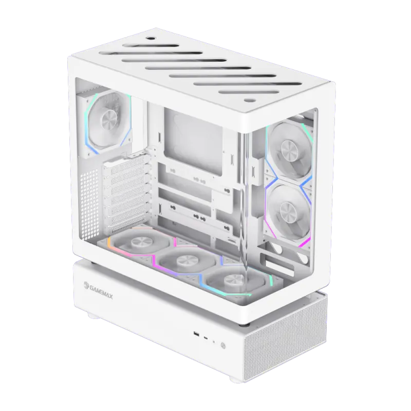 Gamemax N80 WH Midi-Tower Alb