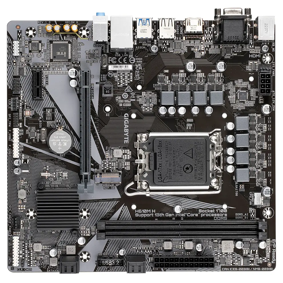 Gigabyte H610M H LGA1700 Micro-ATX