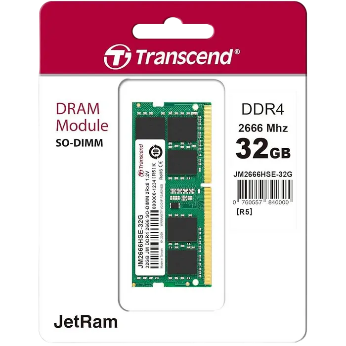 Transcend PC21300 32GB DDR4 2666MHz