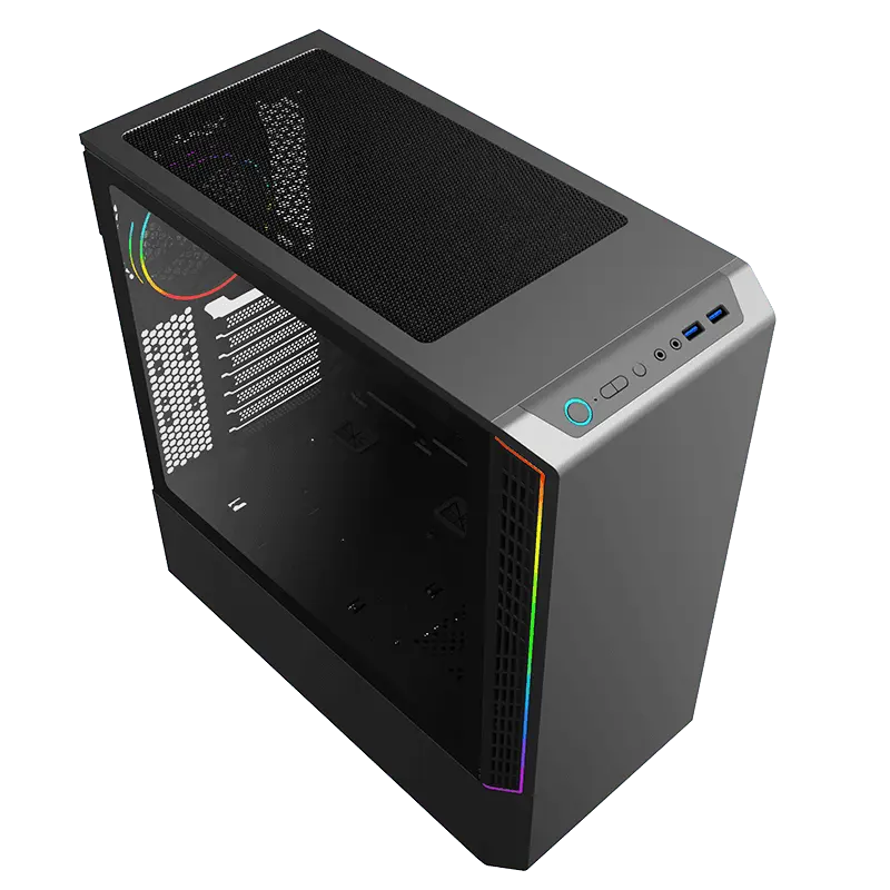 Gamemax PANDA T802 BK Midi-Tower Negru