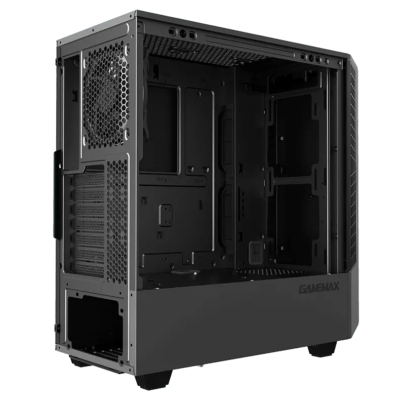 Gamemax PANDA T802 BK Midi-Tower Negru