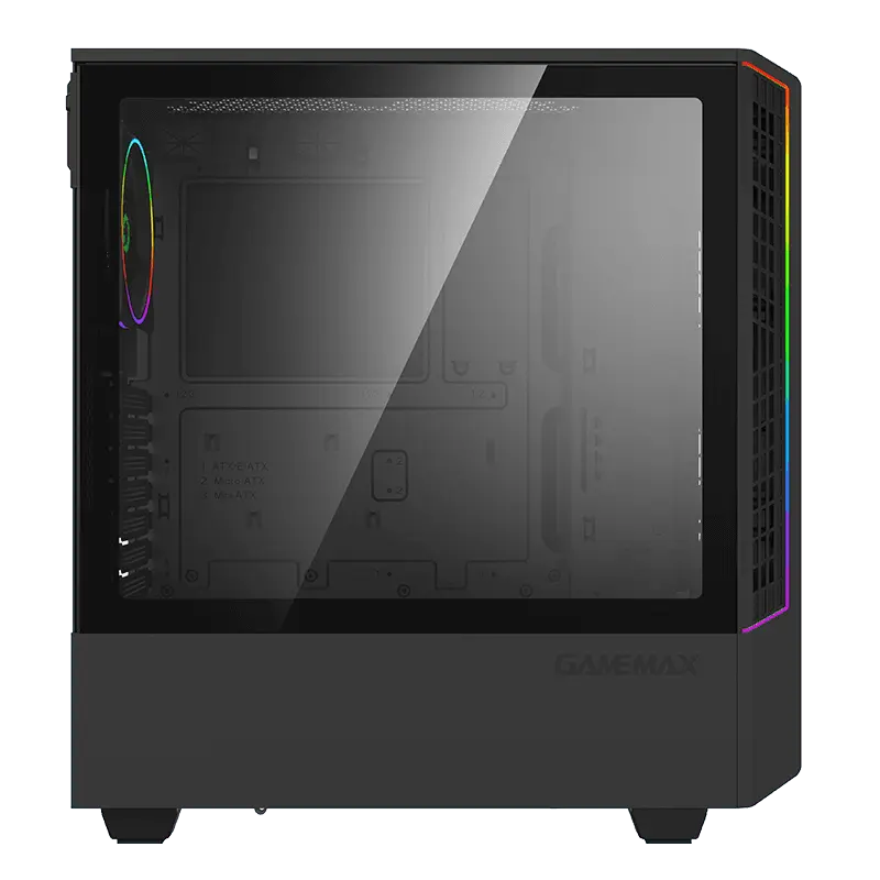 Gamemax PANDA T802 BK Midi-Tower Negru