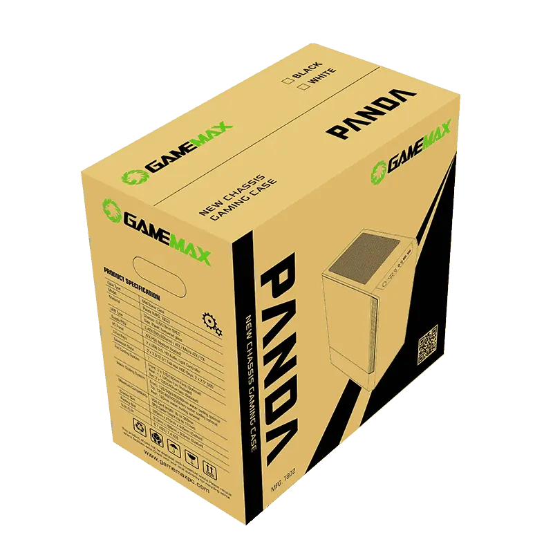 Gamemax PANDA T802 BK Midi-Tower Negru
