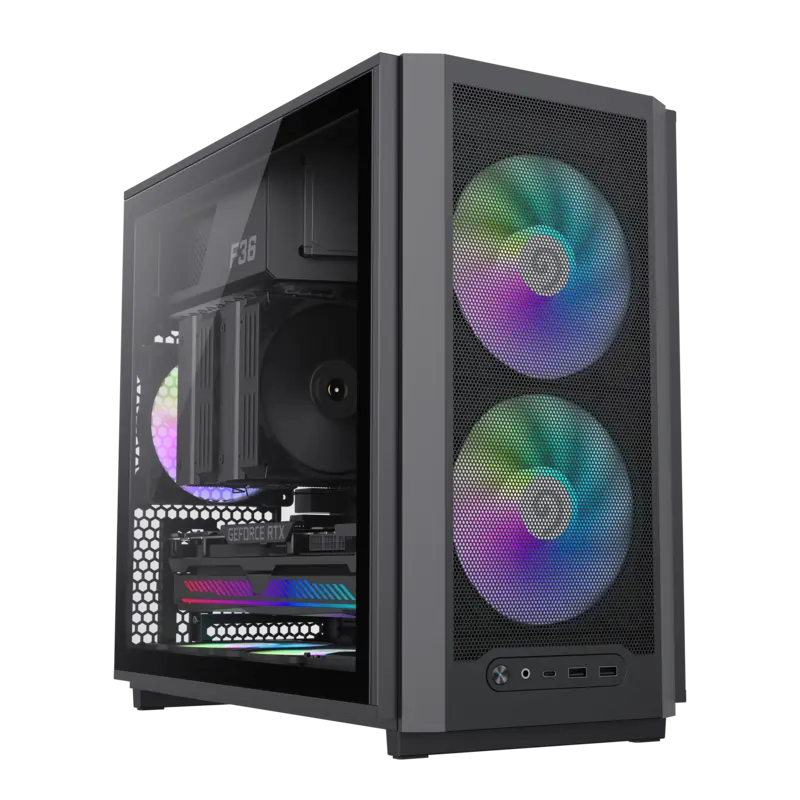 Gamemax F36 BK Mini-Tower Negru