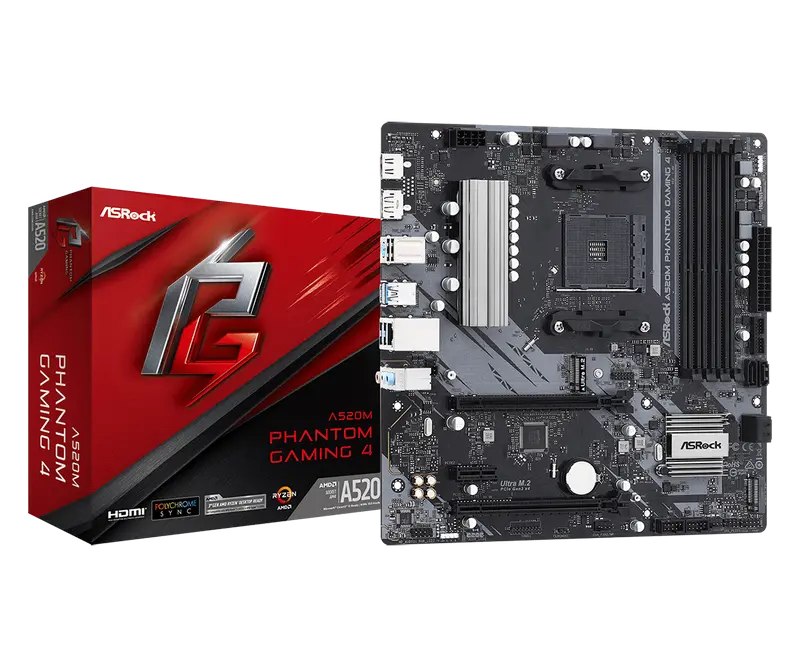 ASRock A520M PHANTOM GAMING 4 AM4 Micro-ATX