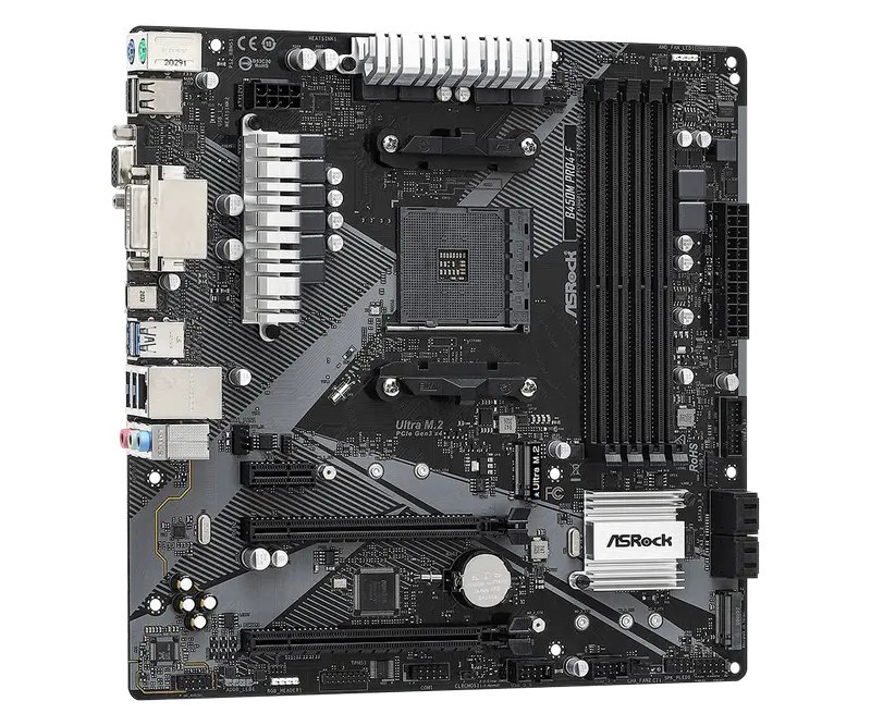 ASRock B450M PRO4-F R2.0 AM4 Micro-ATX