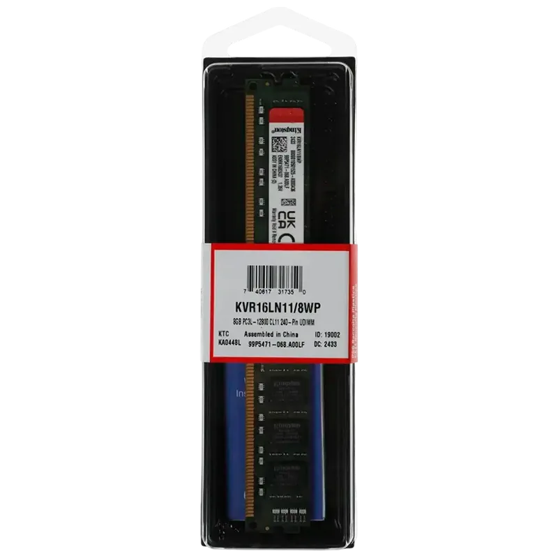 Kingston KVR16LN11/8WP ValueRAM 8GB DDR3 1600MHz