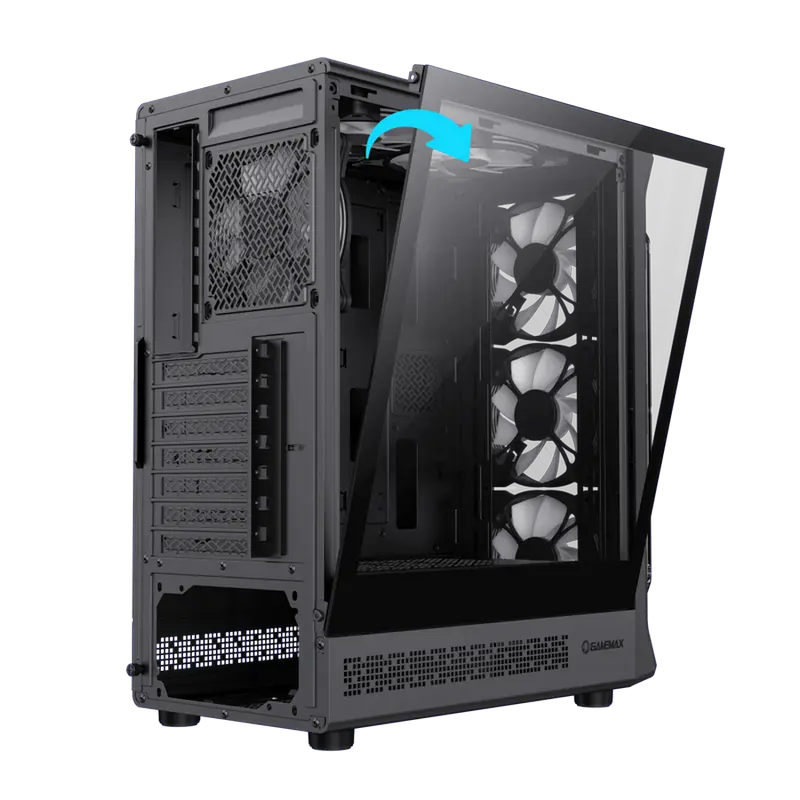 Gamemax STARLIGHT 2 AB Midi-Tower Negru