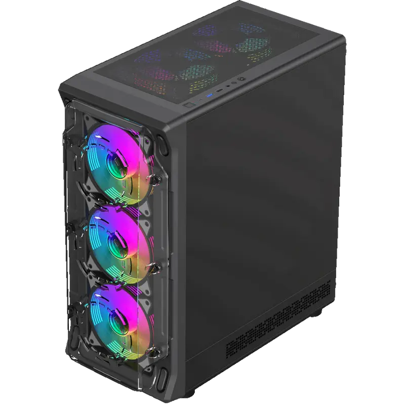 Gamemax STARLIGHT 2 AB Midi-Tower Negru