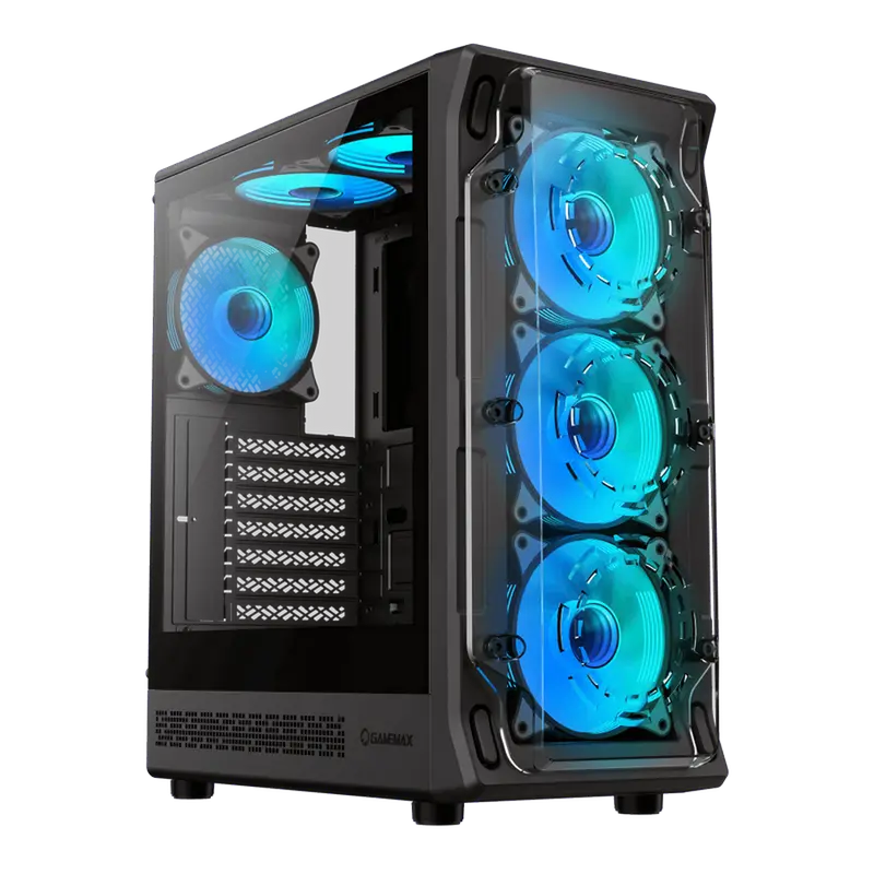 Gamemax STARLIGHT 2 AB Midi-Tower Negru