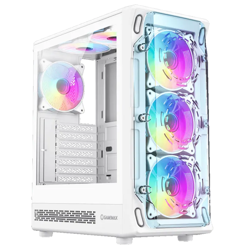 Gamemax STARLIGHT 2 AW Midi-Tower Alb