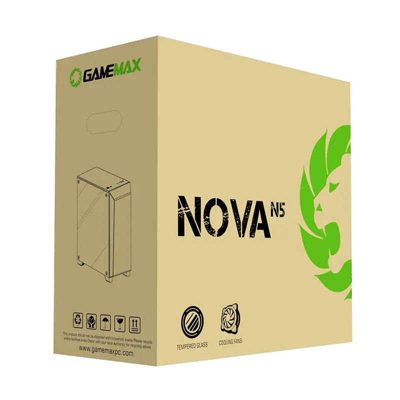 Gamemax NOVA N5 Midi-Tower Negru