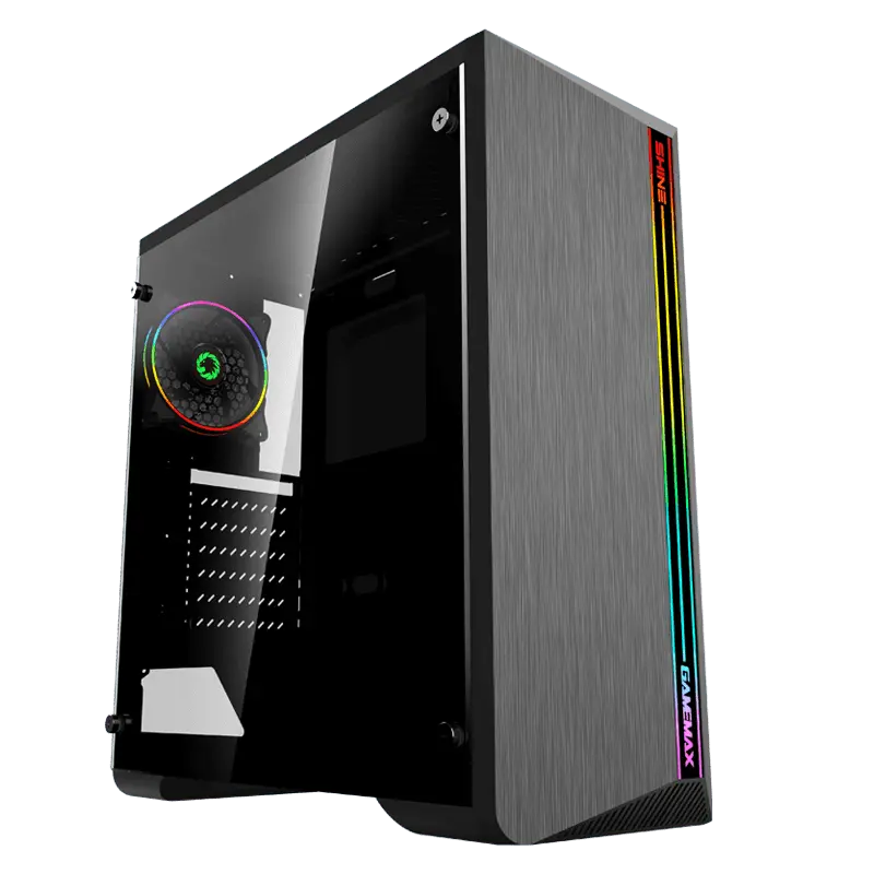 Gamemax SHINE Midi-Tower Negru
