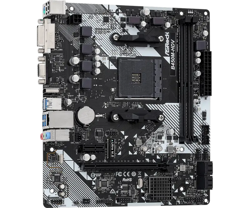 ASRock B450M-HDV R4.0 AM4 Micro-ATX