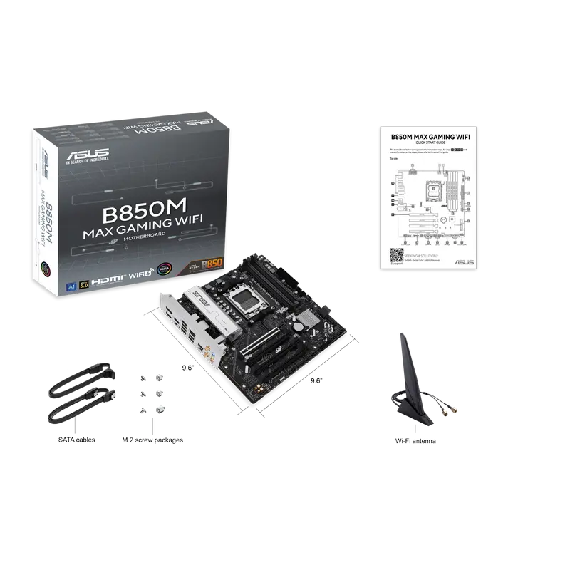 ASUS B850M MAX GAMING WIFI AM5 Micro-ATX
