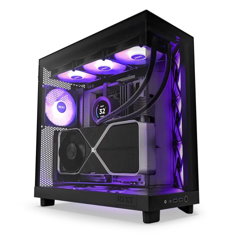 NZXT H6 Flow RGB Midi-Tower Negru