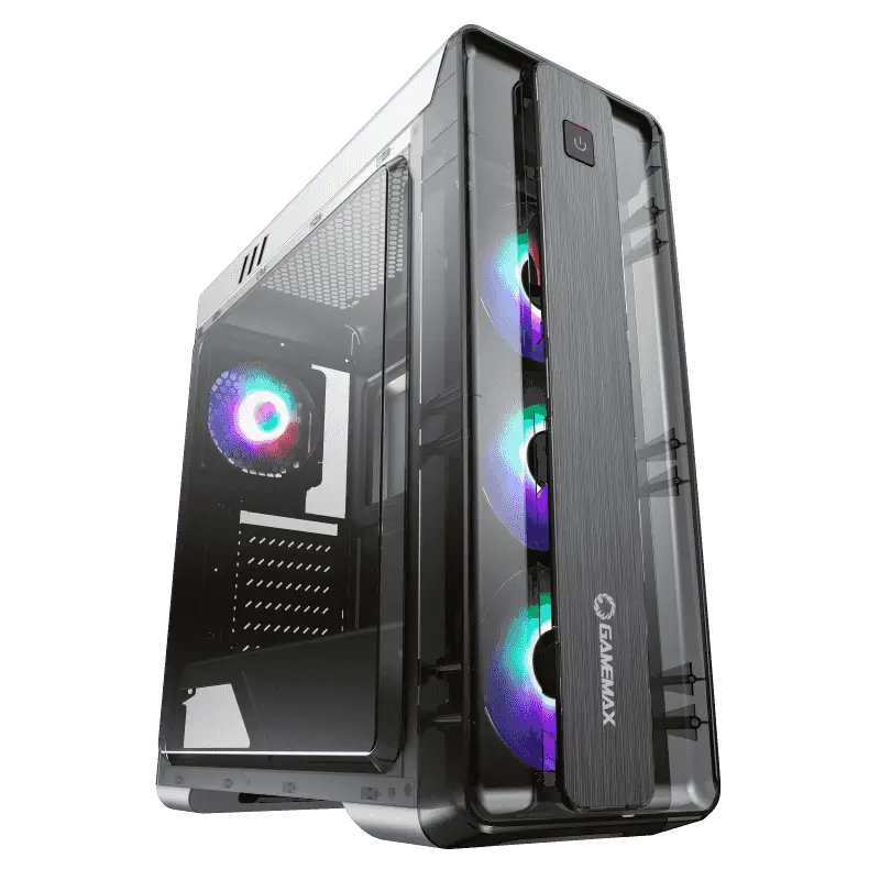 Gamemax MOONLIGHT FRGB WT Midi-Tower Alb
