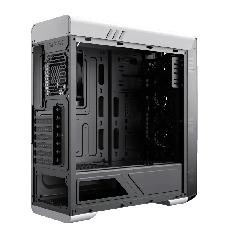 Gamemax MOONLIGHT FRGB WT Midi-Tower Alb