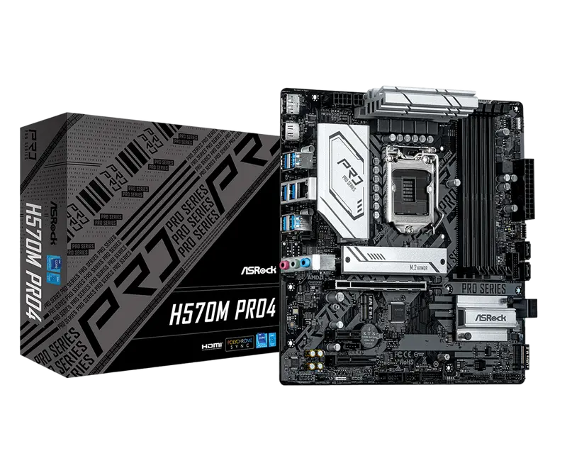 ASRock H570M PRO4 LGA1200 Micro-ATX