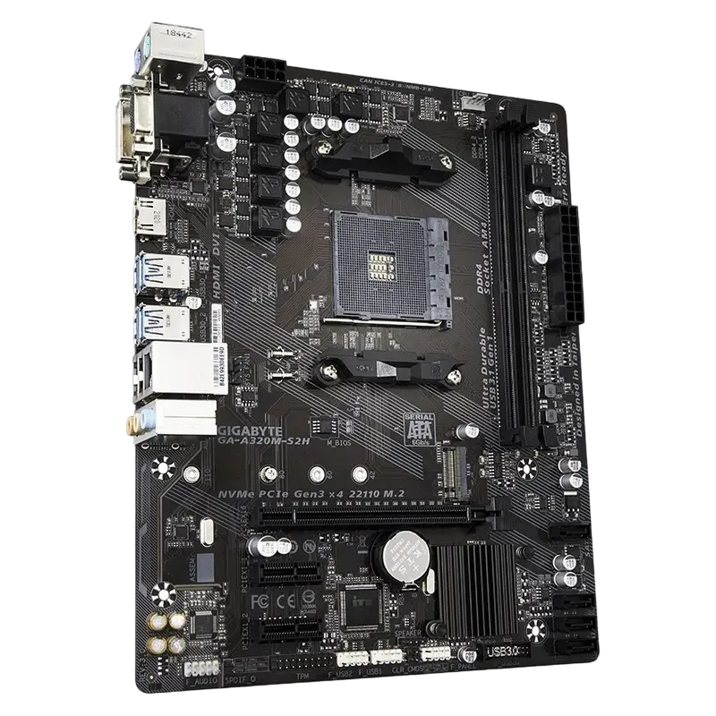 Gigabyte GA-A320M-S2H 1.1-3.0 AM4 Micro-ATX