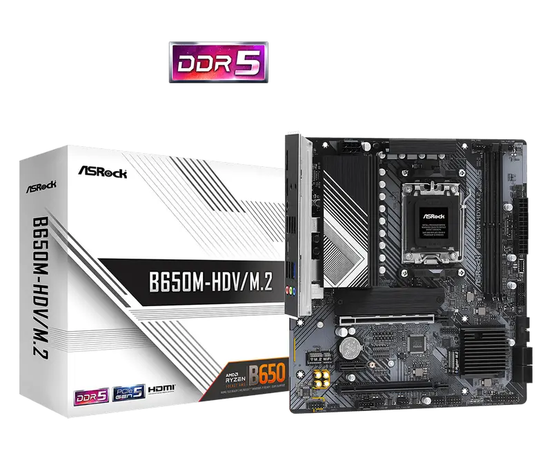 ASRock B650M-HDV/M.2 AM5 Micro-ATX