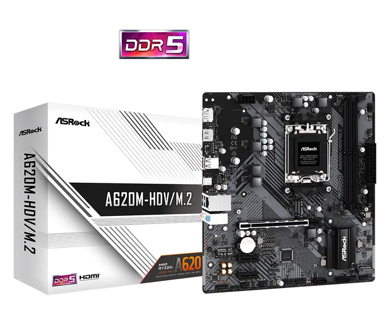 ASRock A620M-HDV/M.2 AM5 Micro-ATX