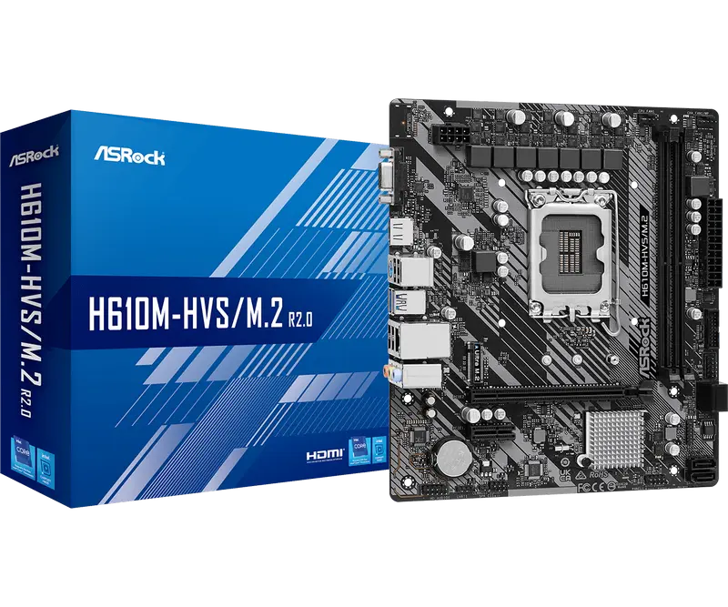 ASRock H610M-HVS/M.2 R2.0 LGA1700 Micro-ATX