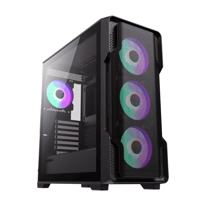 Gamemax SIEGE BK Midi-Tower Negru