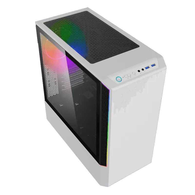Gamemax PANDA T802 WT Midi-Tower Alb