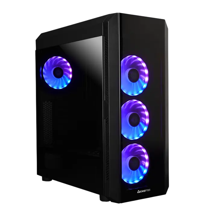 Chieftec GL-03B-UC-OP Midi-Tower Negru