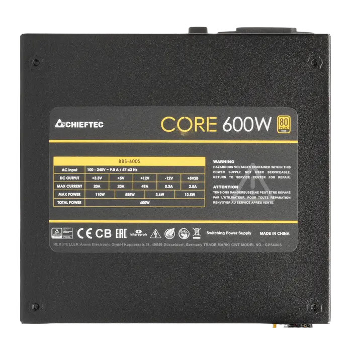 Chieftec BBS-600S Core Series 600W ATX