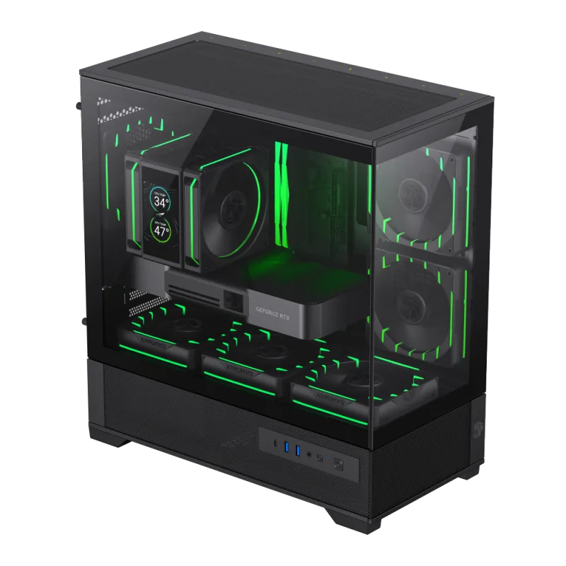 Gamemax VISTA 2 MB Mini-Tower Negru