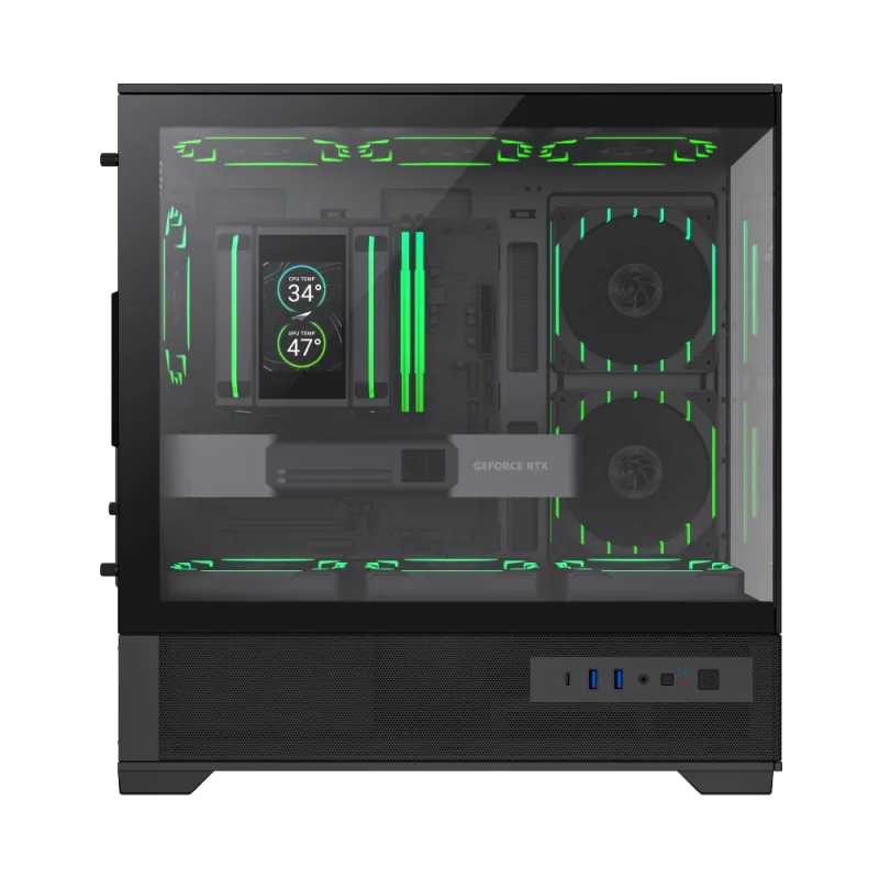 Gamemax VISTA 2 MB Mini-Tower Negru