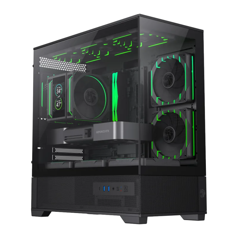 Gamemax VISTA 2 MB Mini-Tower Negru