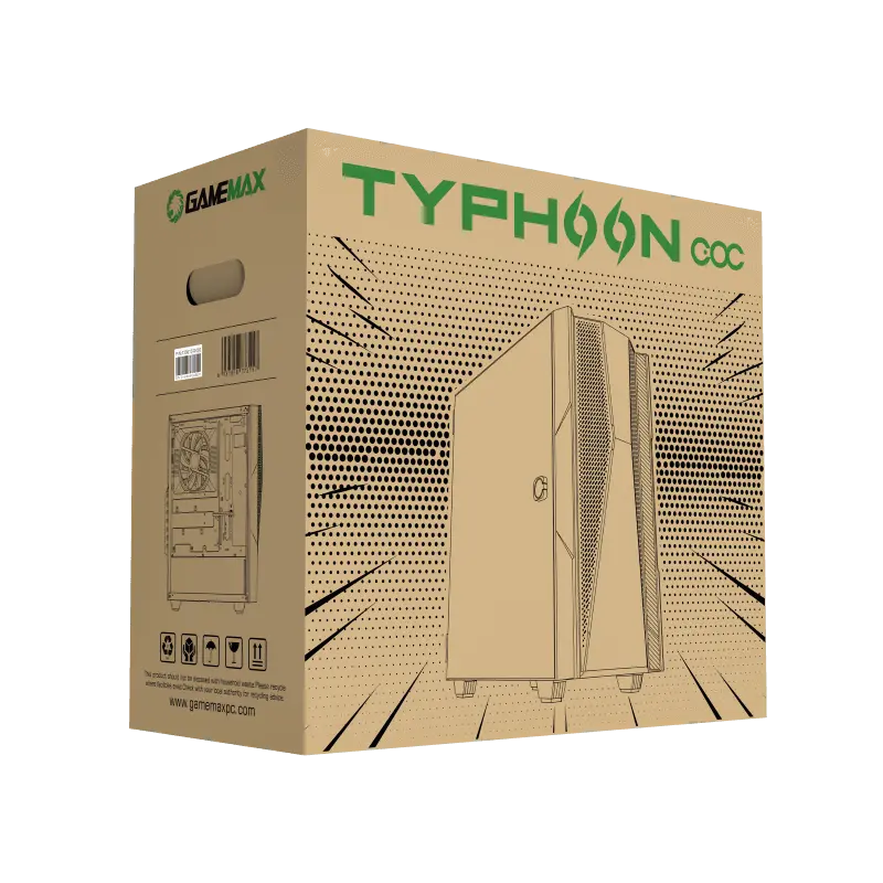 Gamemax TYPHOON COC Midi-Tower Negru