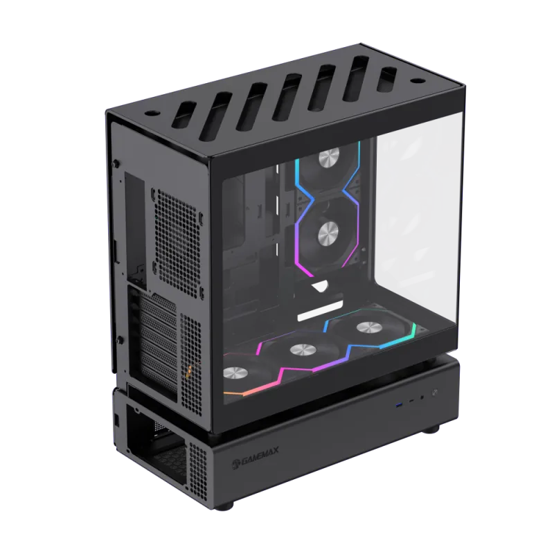 Gamemax N80 BK Midi-Tower Negru