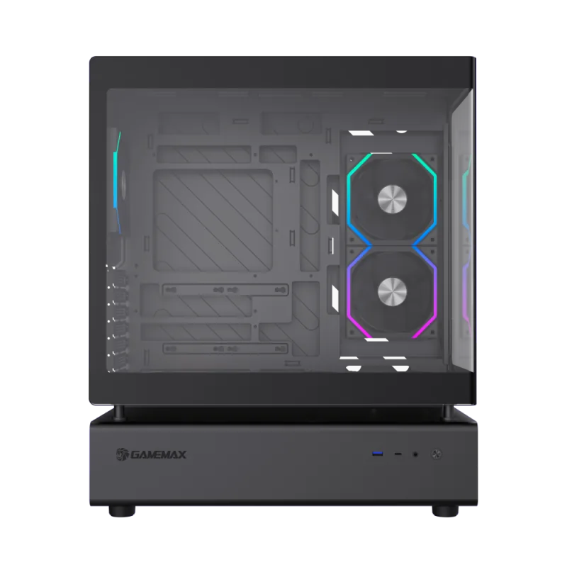 Gamemax N80 BK Midi-Tower Negru