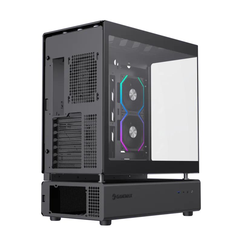 Gamemax N80 BK Midi-Tower Negru