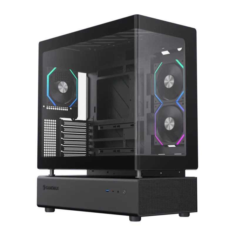 Gamemax N80 BK Midi-Tower Negru