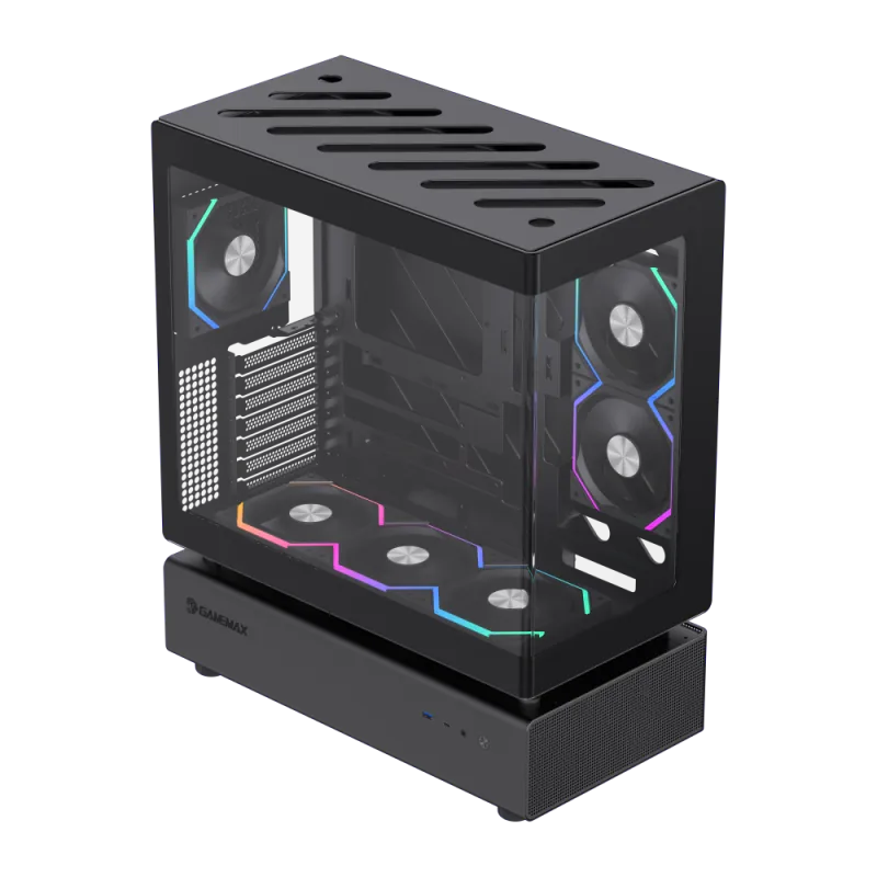 Gamemax N80 BK Midi-Tower Negru