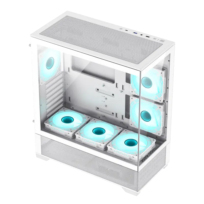 Gamemax VISTA AW Midi-Tower Alb